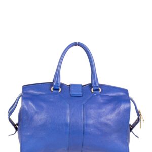Yves-Saint-Laurent-Y-Logo-Leather-Shoulder-Bag-Royal-Blue-2