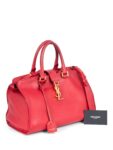 Yves Saint Laurent YSL Logo Leather Messenger Bag Red