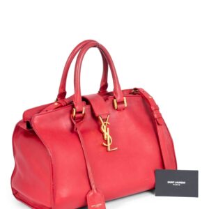 Yves-Saint-Laurent-YSL-Logo-Leather-Messenger-Bag-Red-2