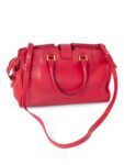 Yves Saint Laurent YSL Logo Leather Messenger Bag Red