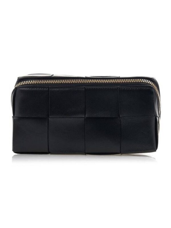 Bottega Veneta Intrecciato Pouch Bag Black