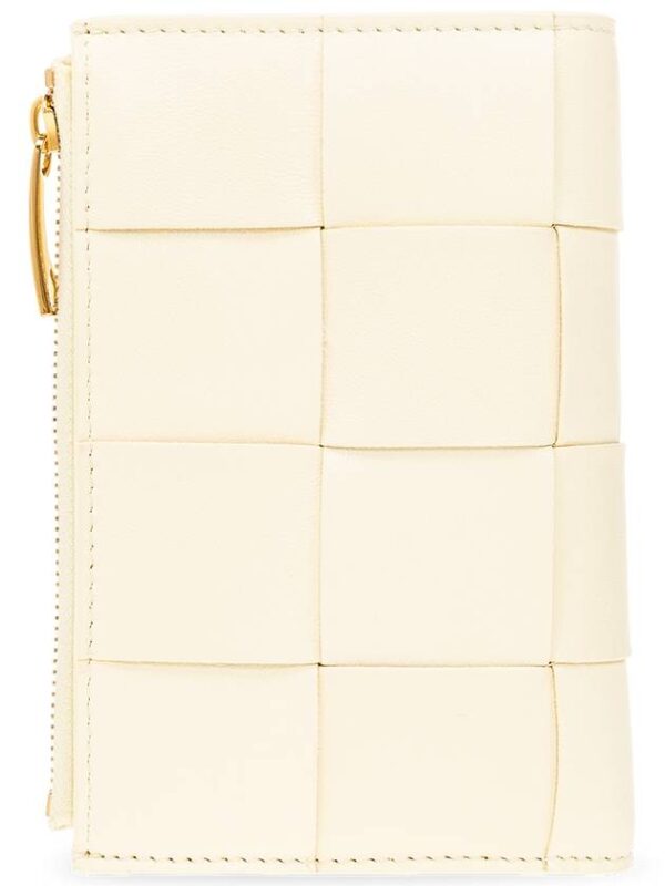 Bottega Veneta Women's Card Wallet Medium Cassette Bi Fold Zip Wallet 750262VCQC17117