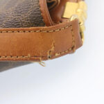 CELINE Macadam Canvas Shoulder Bag PVC Leather Brown  ai095