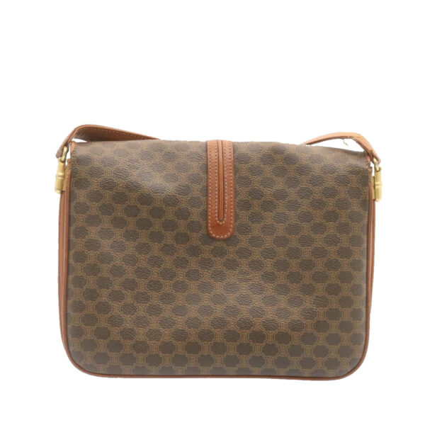 CELINE Macadam Canvas Shoulder Bag PVC Leather Brown  ai095