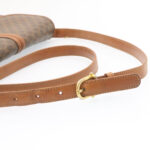 CELINE Macadam Canvas Shoulder Bag PVC Leather Brown  ai095