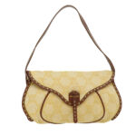 CELINE Paris Macadam Canvas Shoulder Bag Beige  am3138