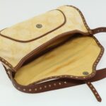 CELINE Paris Macadam Canvas Shoulder Bag Beige  am3138