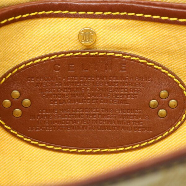 CELINE Paris Macadam Canvas Shoulder Bag Beige  am3138
