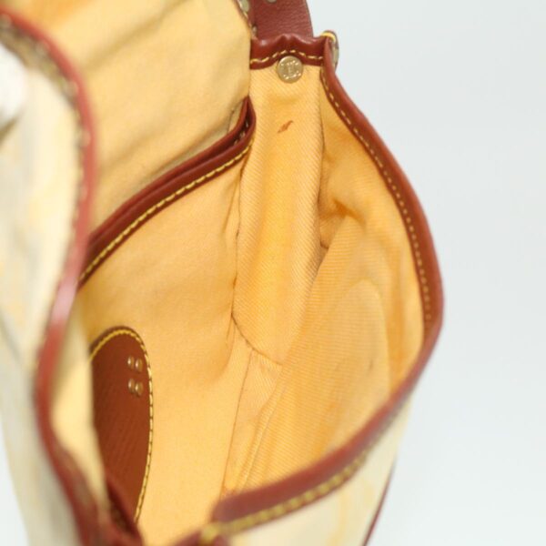 CELINE Paris Macadam Canvas Shoulder Bag Beige  am3138