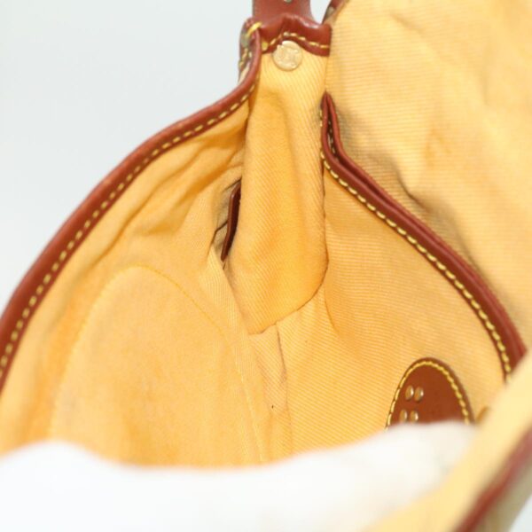 CELINE Paris Macadam Canvas Shoulder Bag Beige  am3138