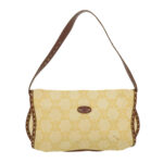 CELINE Paris Macadam Canvas Shoulder Bag Beige  am3138