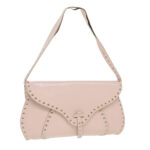 CELINE Studs Shoulder Bag Leather Pink CE00/23  am3799