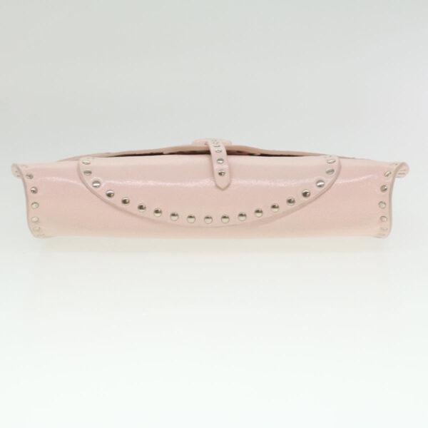 CELINE Studs Shoulder Bag Leather Pink CE00/23  am3799