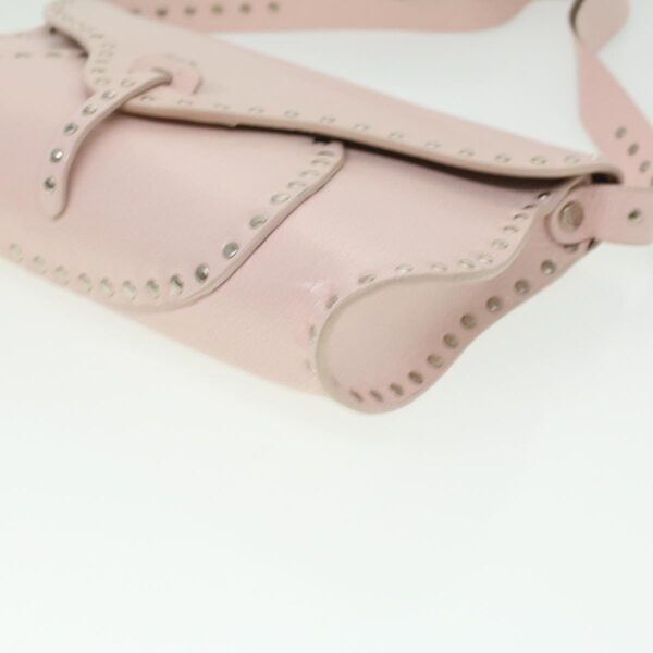 CELINE Studs Shoulder Bag Leather Pink CE00/23  am3799
