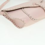 CELINE Studs Shoulder Bag Leather Pink CE00/23  am3799
