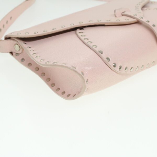 CELINE Studs Shoulder Bag Leather Pink CE00/23  am3799