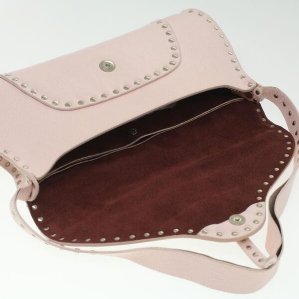 CELINE Studs Shoulder Bag Leather Pink CE00/23  am3799