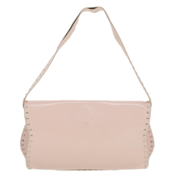CELINE Studs Shoulder Bag Leather Pink CE00/23  am3799
