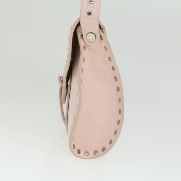 CELINE Studs Shoulder Bag Leather Pink CE00/23  am3799