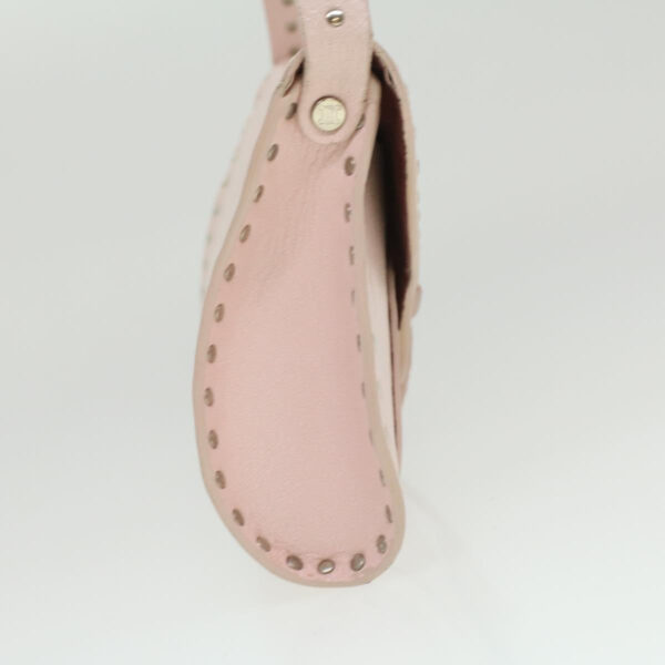 CELINE Studs Shoulder Bag Leather Pink CE00/23  am3799