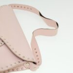CELINE Studs Shoulder Bag Leather Pink CE00/23  am3799