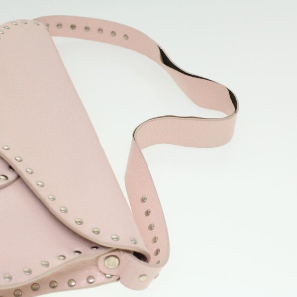 CELINE Studs Shoulder Bag Leather Pink CE00/23  am3799