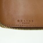 CELINE Macadam Canvas Travel Case PVC Leather Brown  am3943