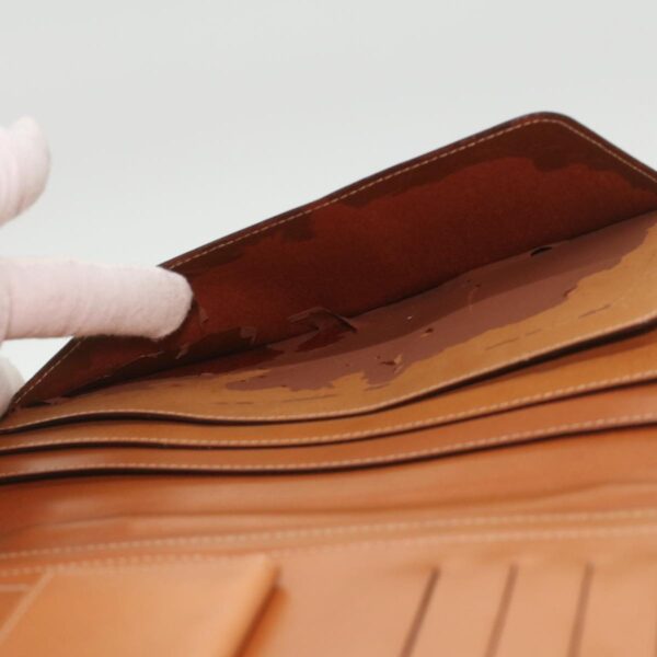 CELINE Macadam Canvas Travel Case PVC Leather Brown  am3943