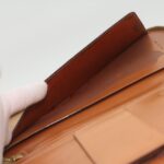 CELINE Macadam Canvas Travel Case PVC Leather Brown  am3943