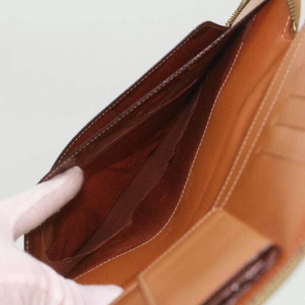 CELINE Macadam Canvas Travel Case PVC Leather Brown  am3943