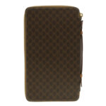 CELINE Macadam Canvas Travel Case PVC Leather Brown  am3943