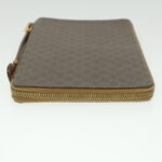 CELINE Macadam Canvas Travel Case PVC Leather Brown  am3943