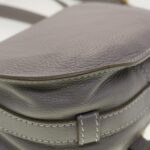 Chloe Mercy Small Saddle Shoulder Bag Leather Gray am4200