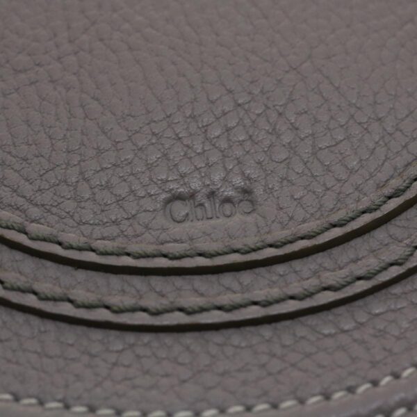 Chloe Mercy Small Saddle Shoulder Bag Leather Gray am4200