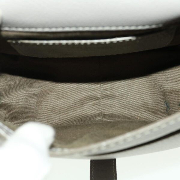 Chloe Mercy Small Saddle Shoulder Bag Leather Gray am4200
