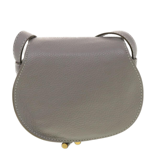 Chloe Mercy Small Saddle Shoulder Bag Leather Gray am4200