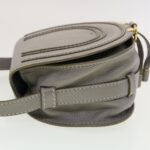 Chloe Mercy Small Saddle Shoulder Bag Leather Gray am4200