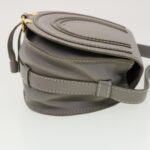 Chloe Mercy Small Saddle Shoulder Bag Leather Gray am4200