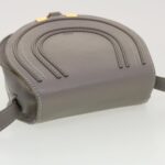 Chloe Mercy Small Saddle Shoulder Bag Leather Gray am4200