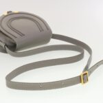 Chloe Mercy Small Saddle Shoulder Bag Leather Gray am4200