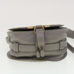 Chloe Mercy Small Saddle Shoulder Bag Leather Gray am4200