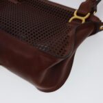 Chloe Punching Mercy Hand Bag Leather 2way Brown am4269