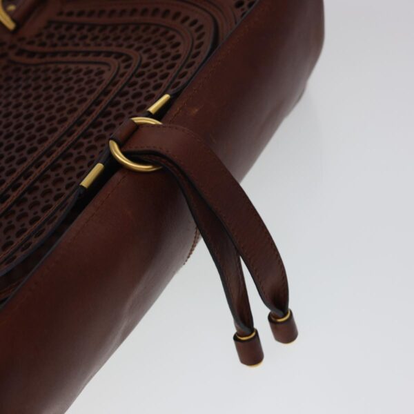 Chloe Punching Mercy Hand Bag Leather 2way Brown am4269