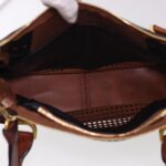 Chloe Punching Mercy Hand Bag Leather 2way Brown am4269