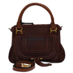 Chloe Punching Mercy Hand Bag Leather 2way Brown am4269