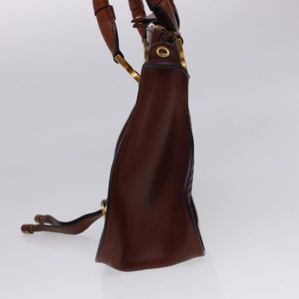 Chloe Punching Mercy Hand Bag Leather 2way Brown am4269