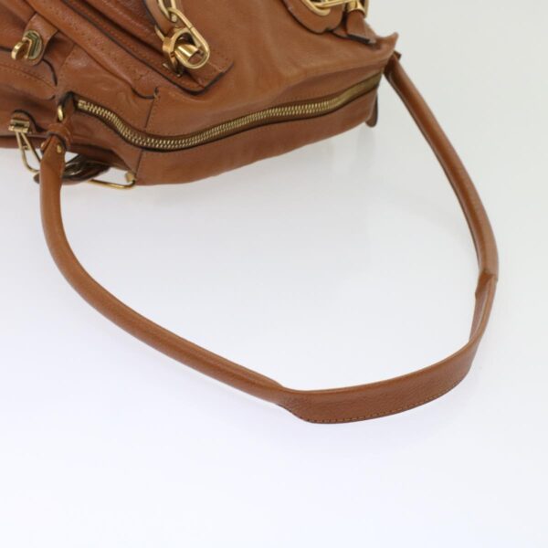 Chloe Paraty Shoulder Bag Leather 2way Brown am4763