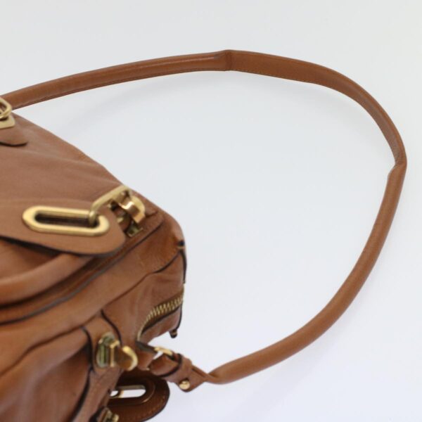 Chloe Paraty Shoulder Bag Leather 2way Brown am4763
