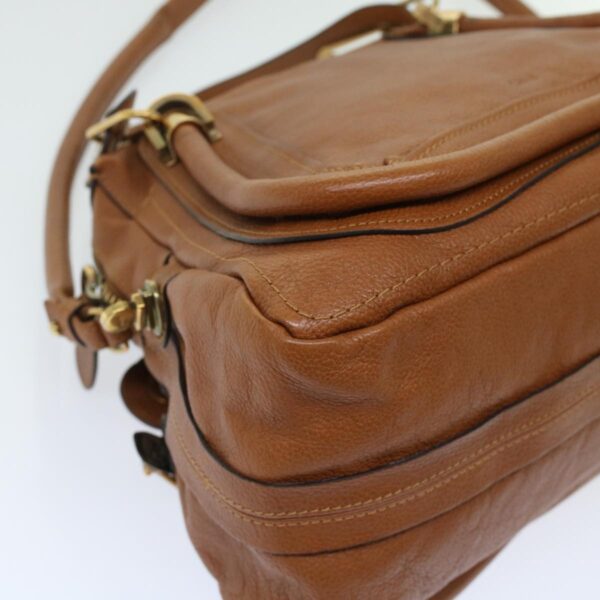 Chloe Paraty Shoulder Bag Leather 2way Brown am4763