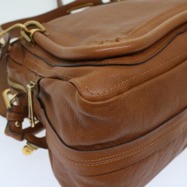 Chloe Paraty Shoulder Bag Leather 2way Brown am4763